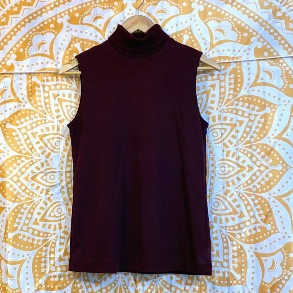 Vintage (Bought new in 1983) Sleeveless Turtleneck Brown Size Small
